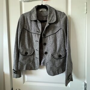 Gray  Jacket/blazer in tweed -old money gossip girl vibes